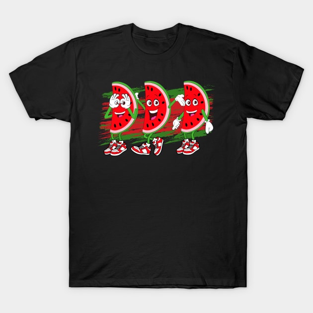 Watermelon Griddy Dance Funny Christmas In July T-Shirt by StarMa